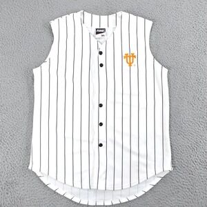 Vintage Tennessee Volunteers Jersey Youth XL NCAA Baseball Sleeveless Pinstripe